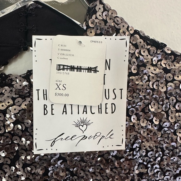 Free People Shimmering Sequin Party Dress size XS - Picture 8 of 8